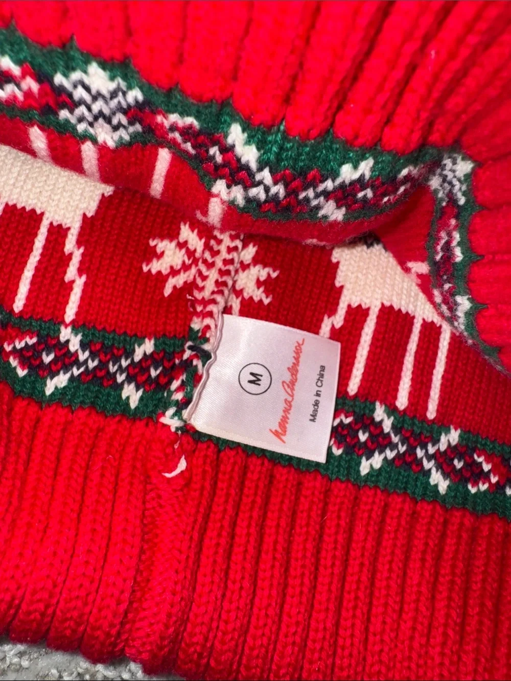 Hanna Andersson Reindeer Knit Winter Hat pom snowflake medium girls boys